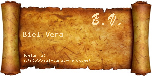 Biel Vera névjegykártya